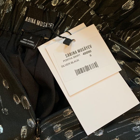 Black & Silver Portia Skirt by Sabina Musayev - Picture 12 of 13